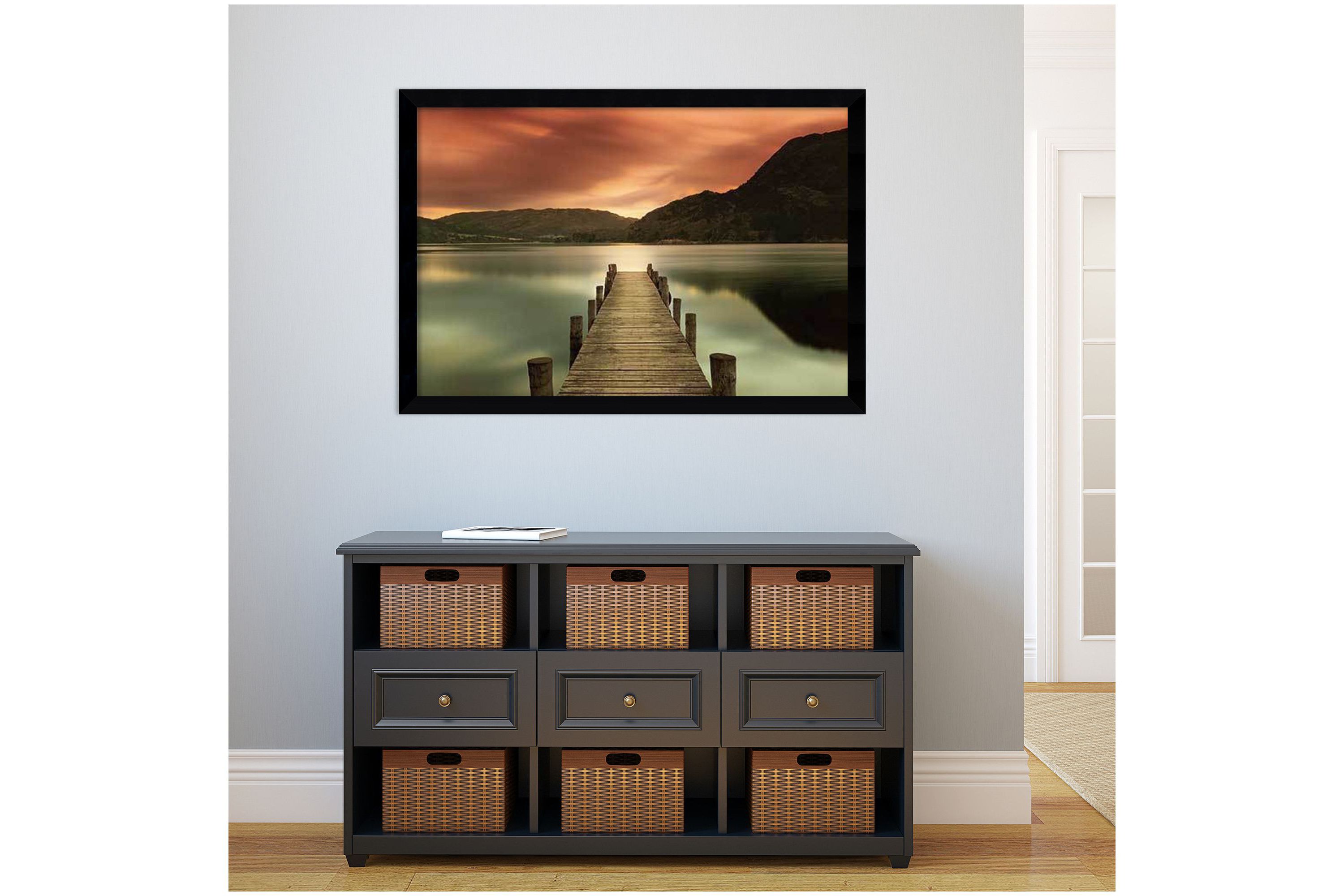 Ullswater Glenridding Cumbria by Mel Allen Wood Framed Wall Art Print