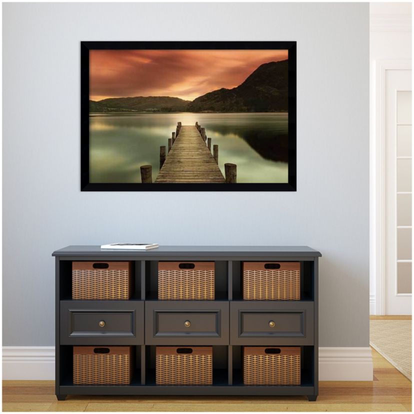 Ullswater Glenridding Cumbria by Mel Allen Wood Framed Wall Art Print