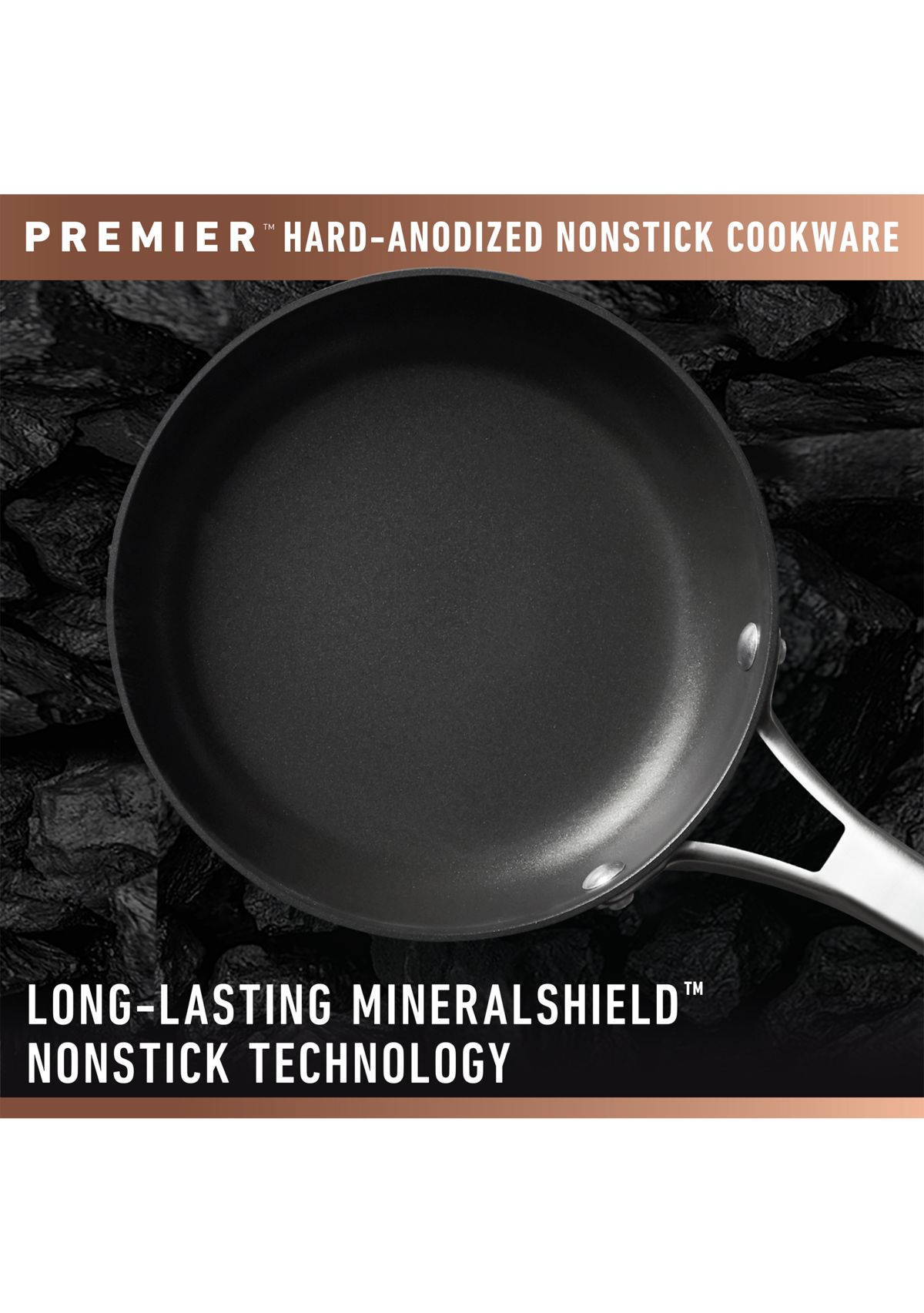 Premier Mineral Hard Anodized Deep Skillet with Cover