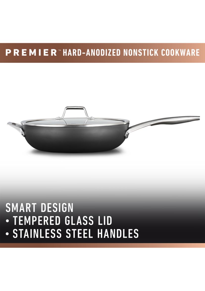 Premier Mineral Hard Anodized Deep Skillet with Cover