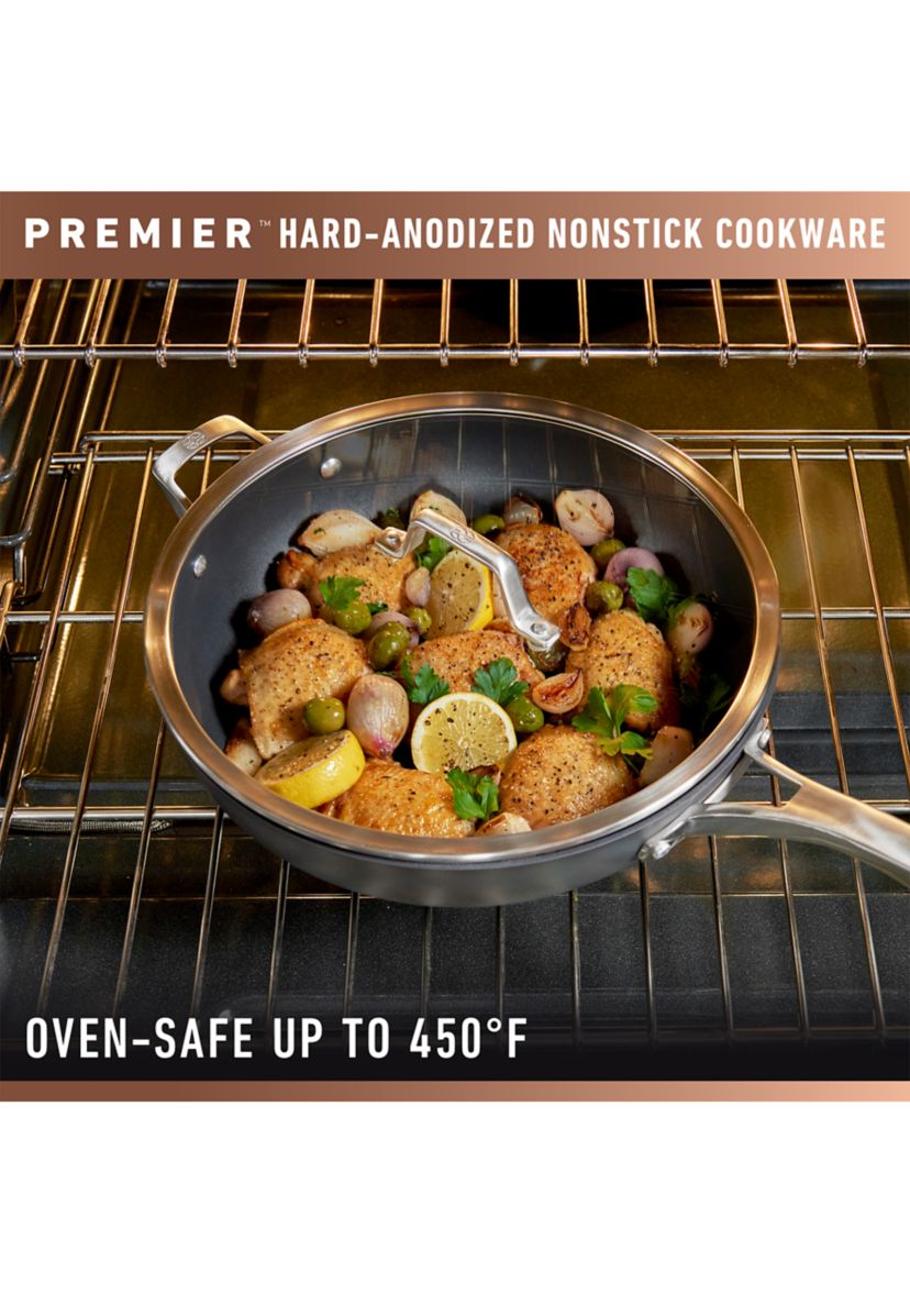 Premier Mineral Hard Anodized Deep Skillet with Cover