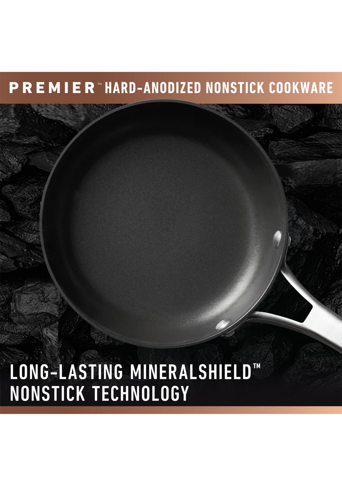 Premier Mineral Hard Anodized Fry Pan Set