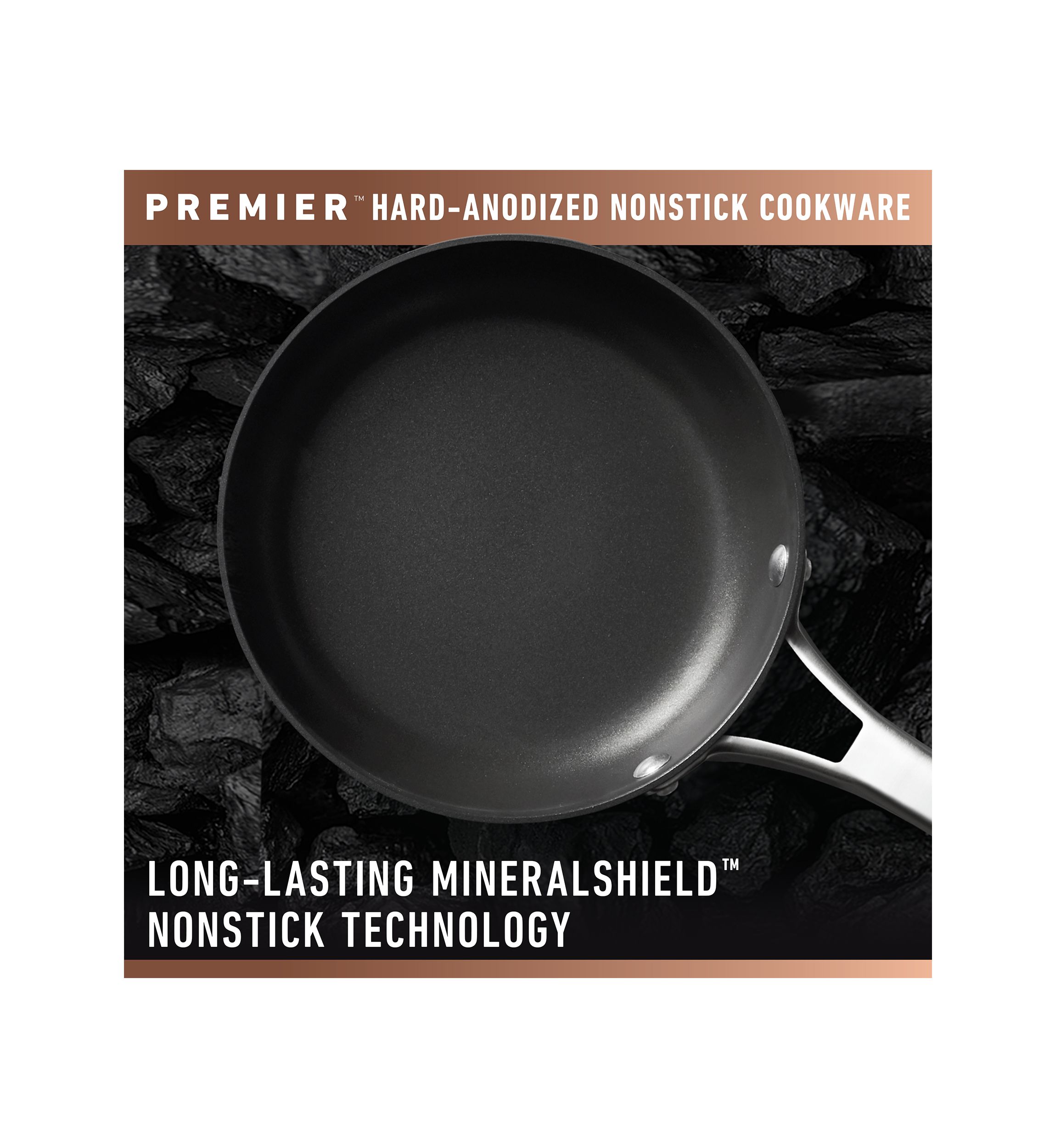 Premier Mineral Hard Anodized Fry Pan Set