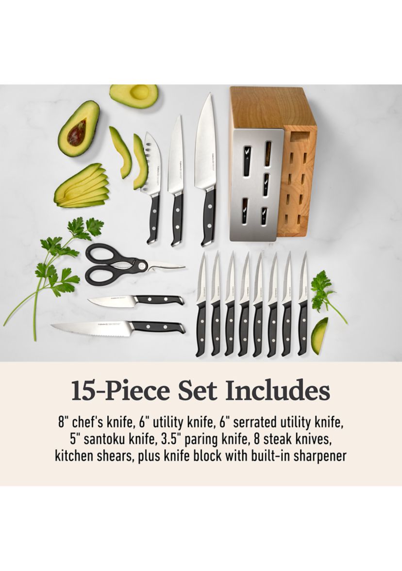 15-Piece Knife Set with SharpIN Edgetech
