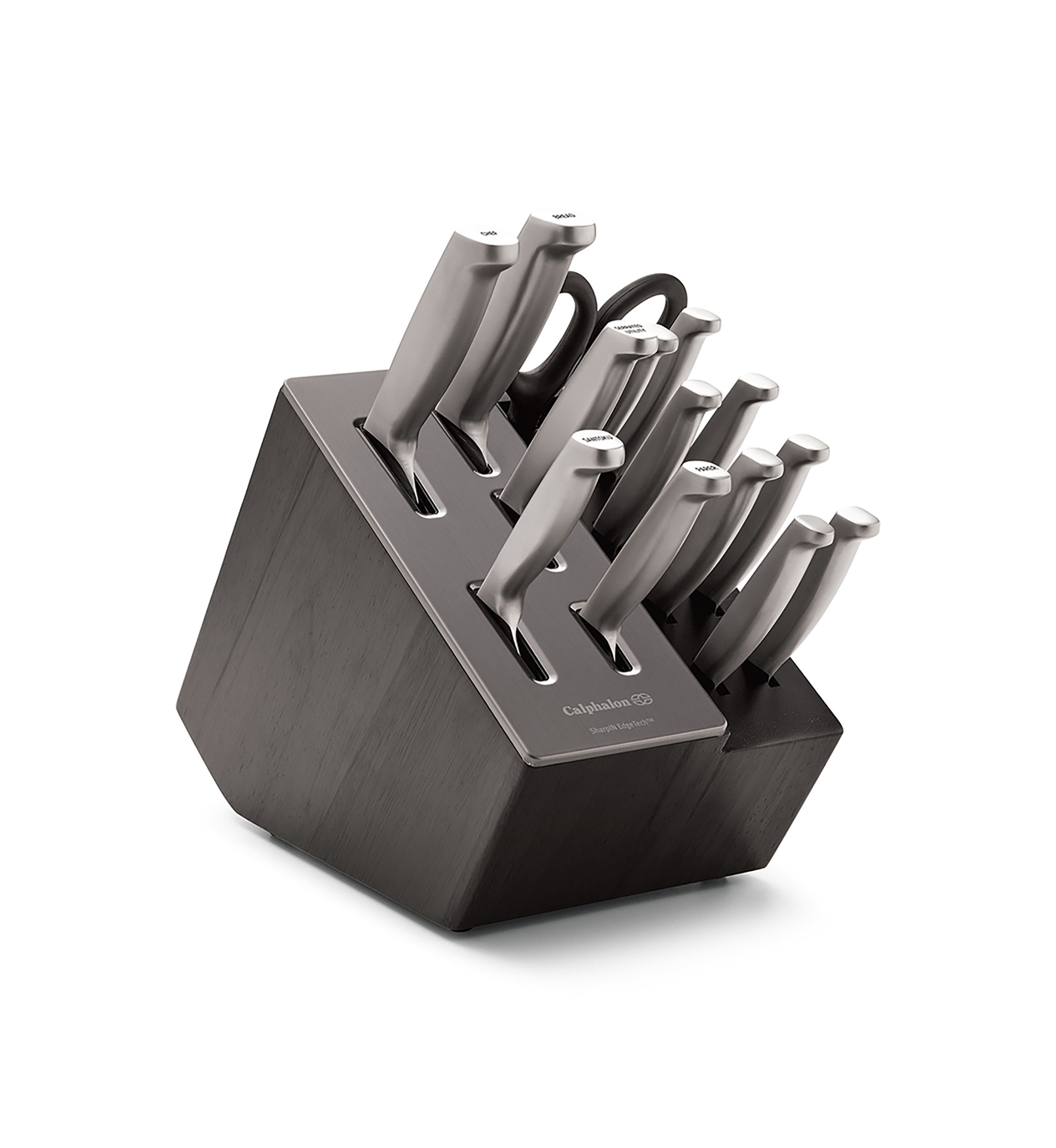 Premier by Calphalon 15-Piece Knife Set with SharpIN EdgeTech, Stainless Steel Handles
