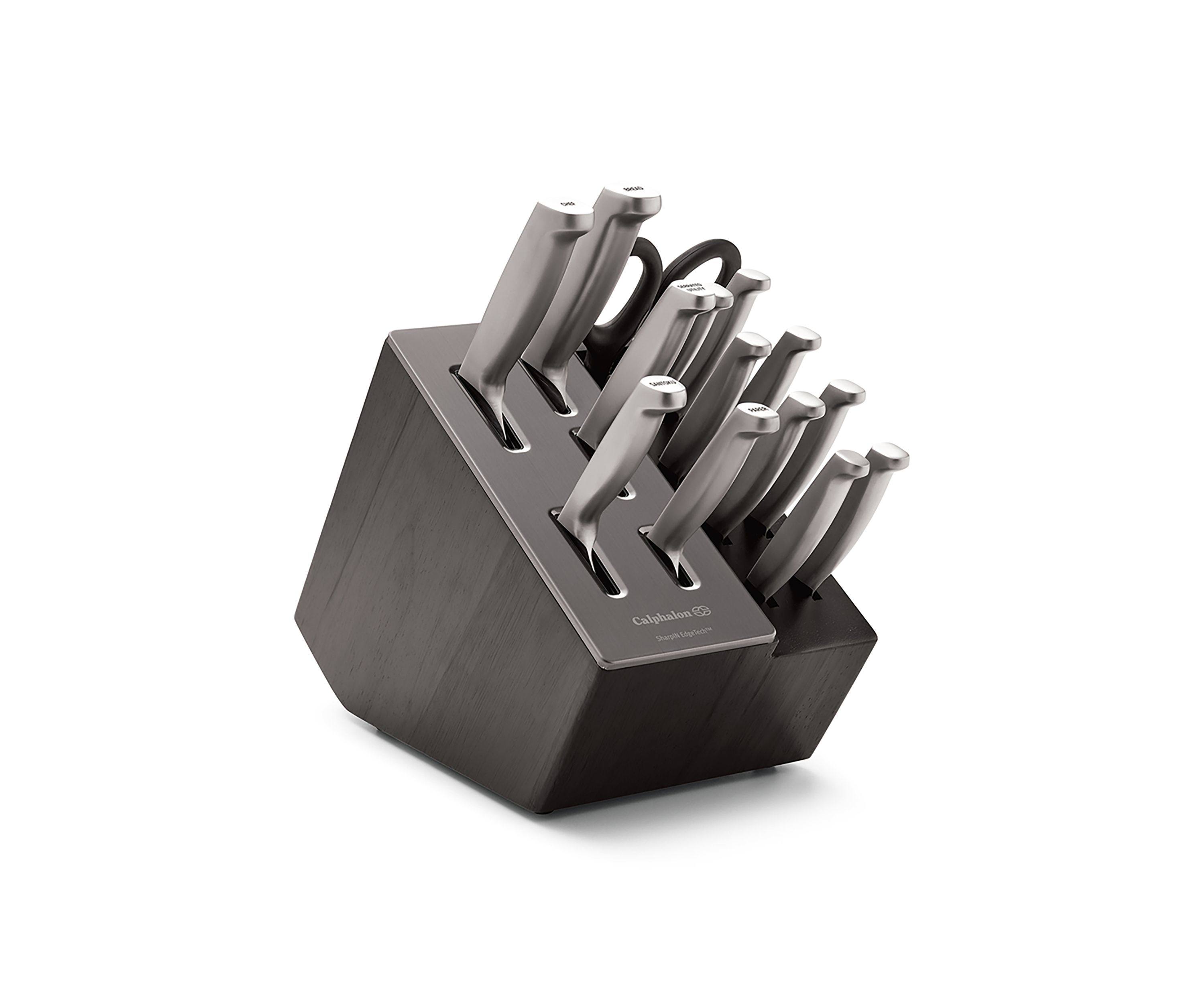 Premier by Calphalon 15-Piece Knife Set with SharpIN EdgeTech, Stainless Steel Handles