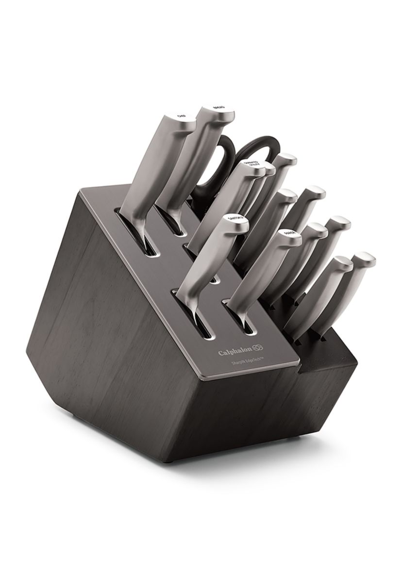 Premier by Calphalon 15-Piece Knife Set with SharpIN EdgeTech, Stainless Steel Handles