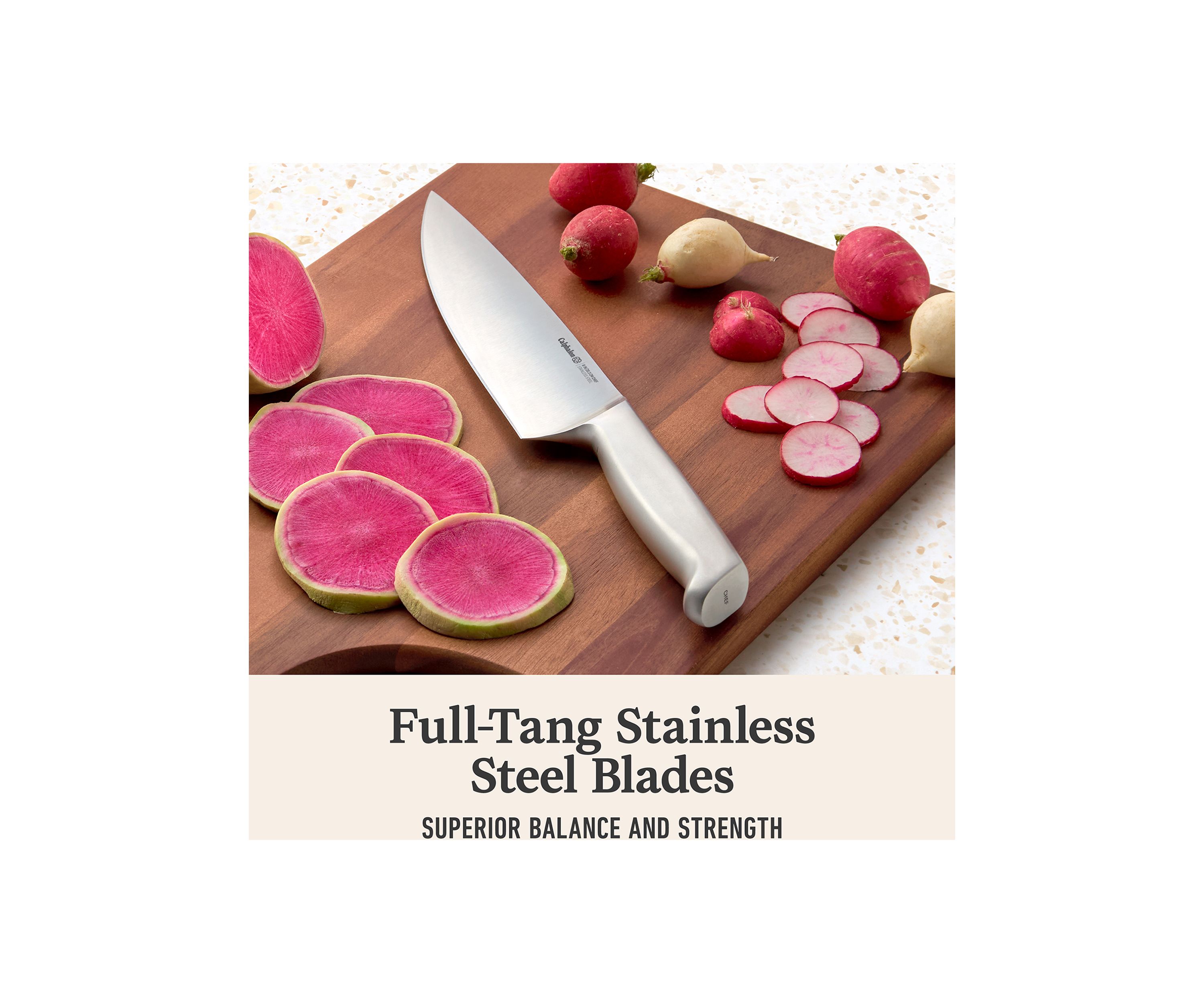 Premier by Calphalon 15-Piece Knife Set with SharpIN EdgeTech, Stainless Steel Handles