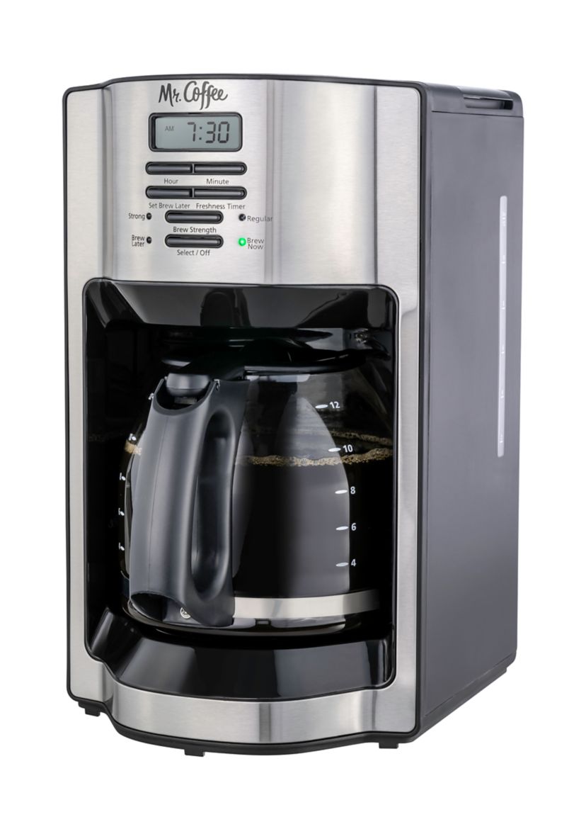 Mr. Coffee 12-Cup Black/Silver Programmable Coffee Maker