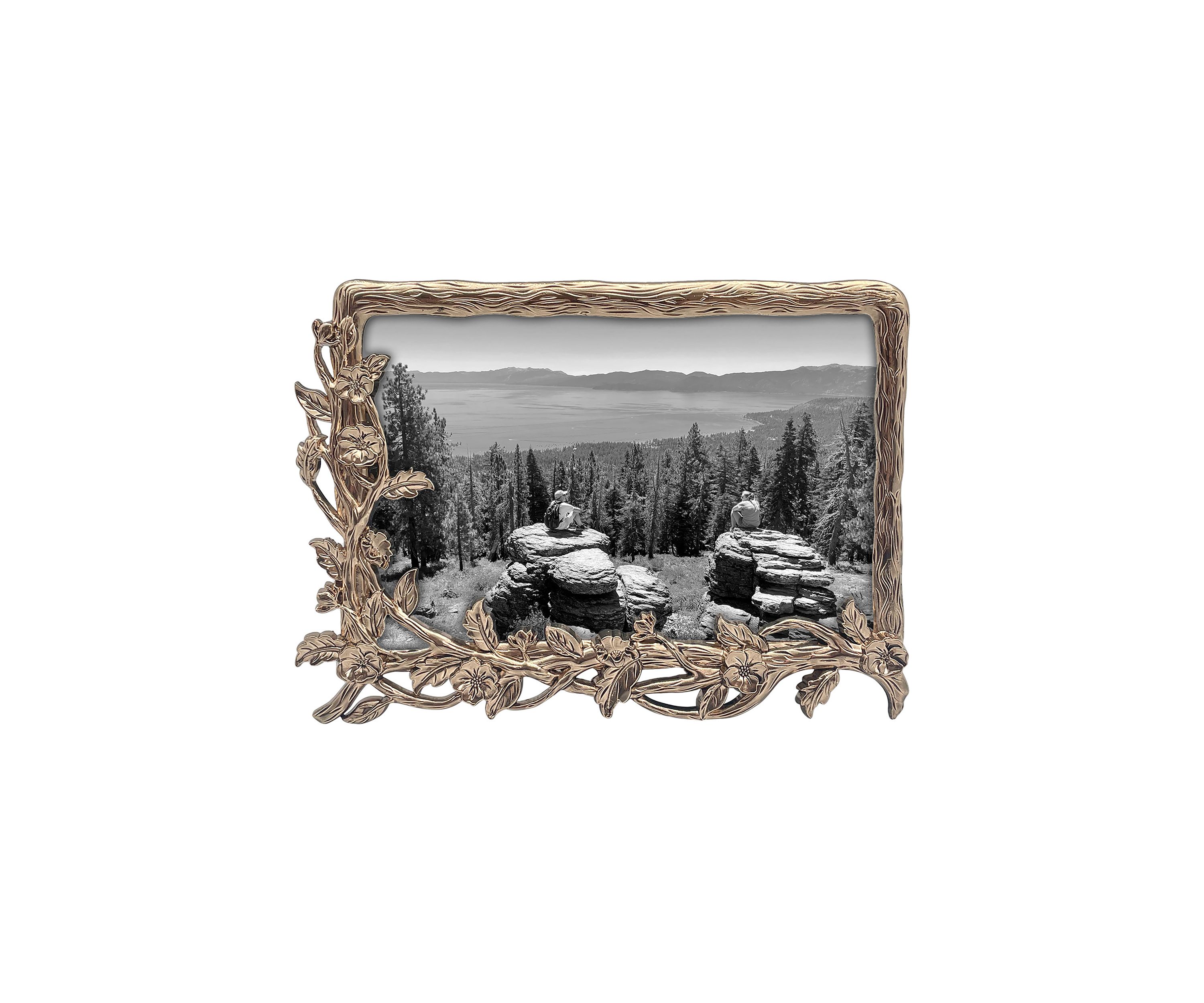 Antique Gold Leaves Easel 4 x 6 Frame