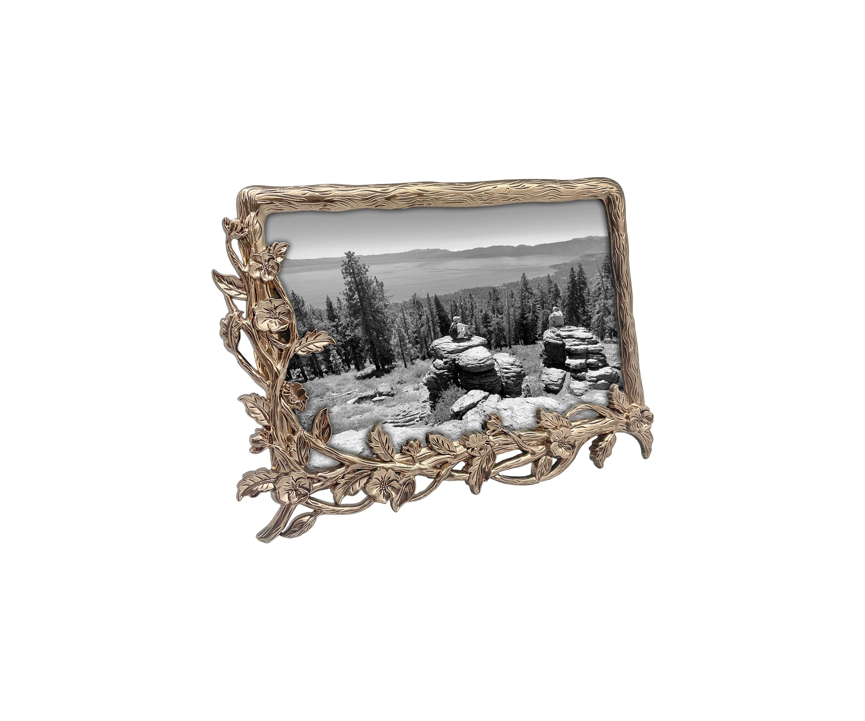 Antique Gold Leaves Easel 4 x 6 Frame