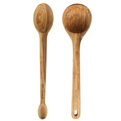 bloomhouse™ Italian Olive Wood Kitchen Tool Set, 2-piece, 14-inch