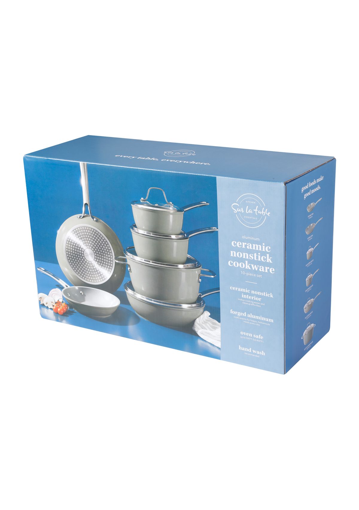 10 Piece Ceramic Nonstick Cookware Set 