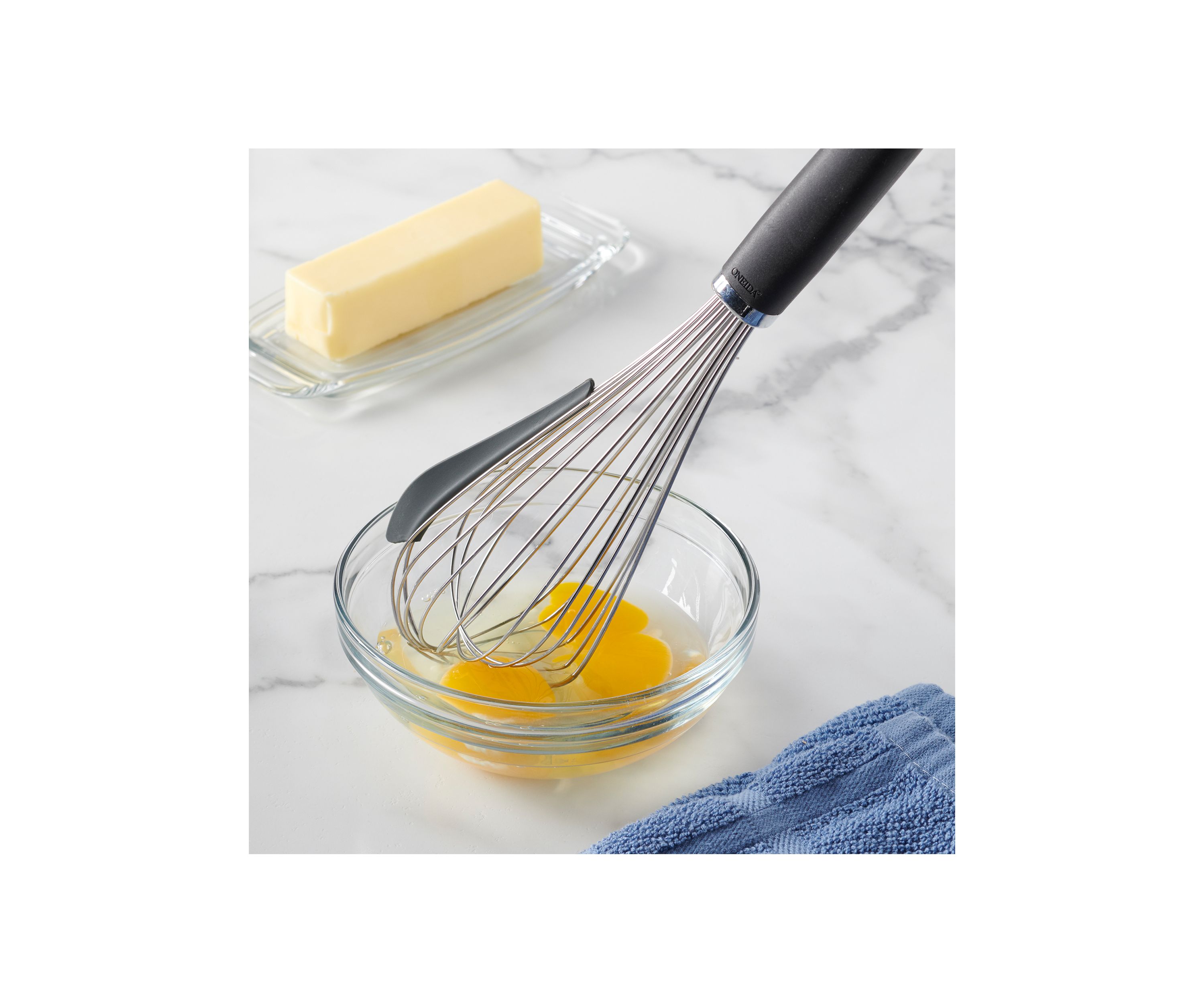 Egg Whisk with Silicone Scraper 