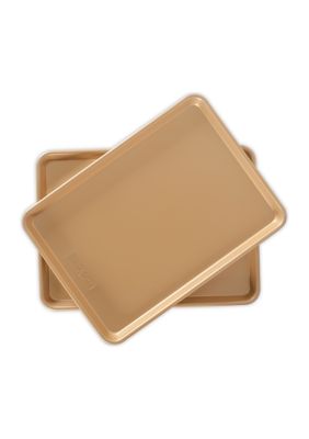 2PCS Small Stainless Steel Baking Sheets,Mini Cookie Sheets