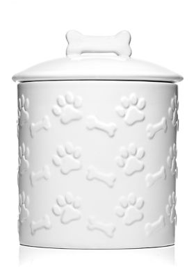 White Ceramic Treat Jar