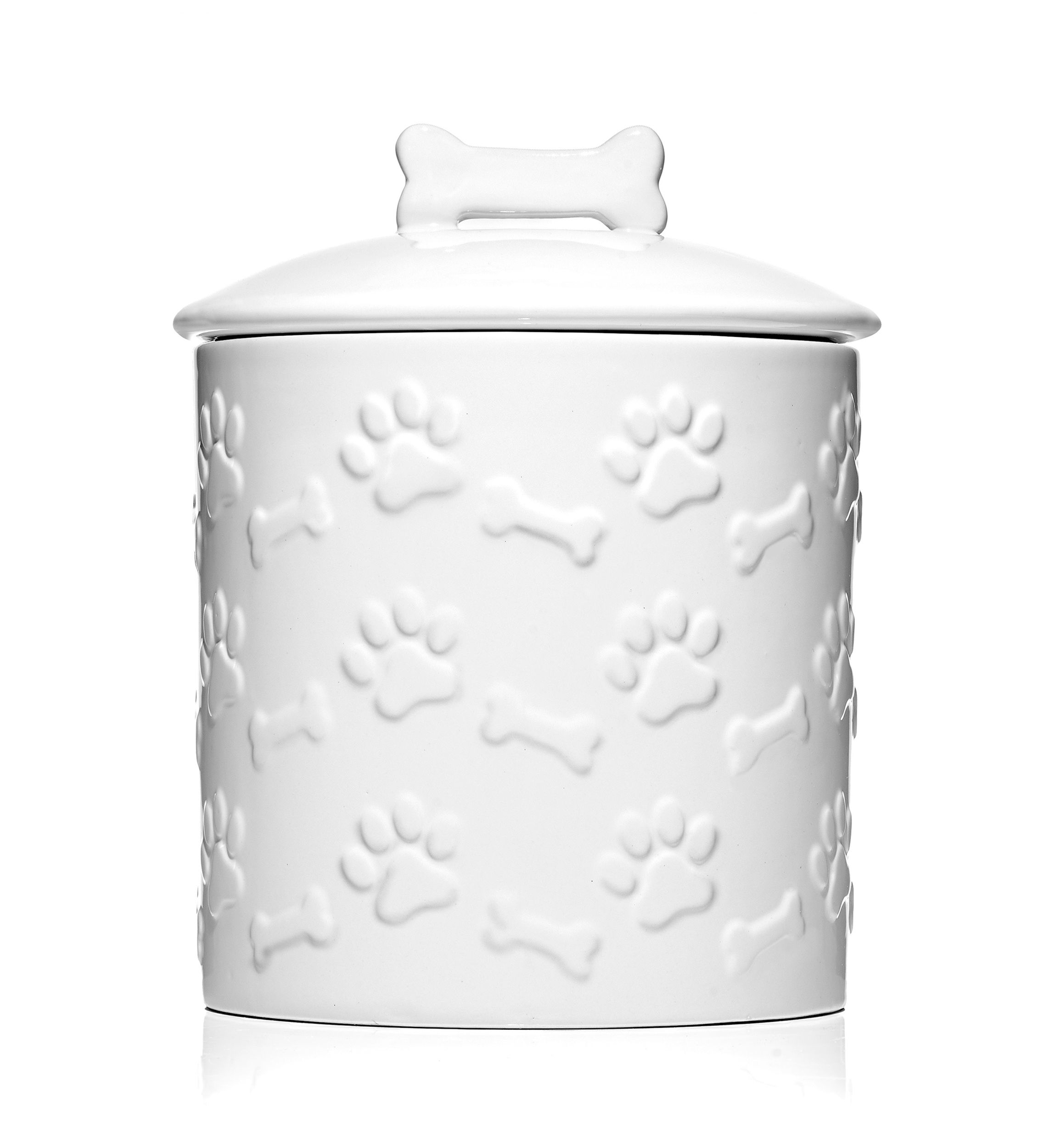 White Ceramic Treat Jar