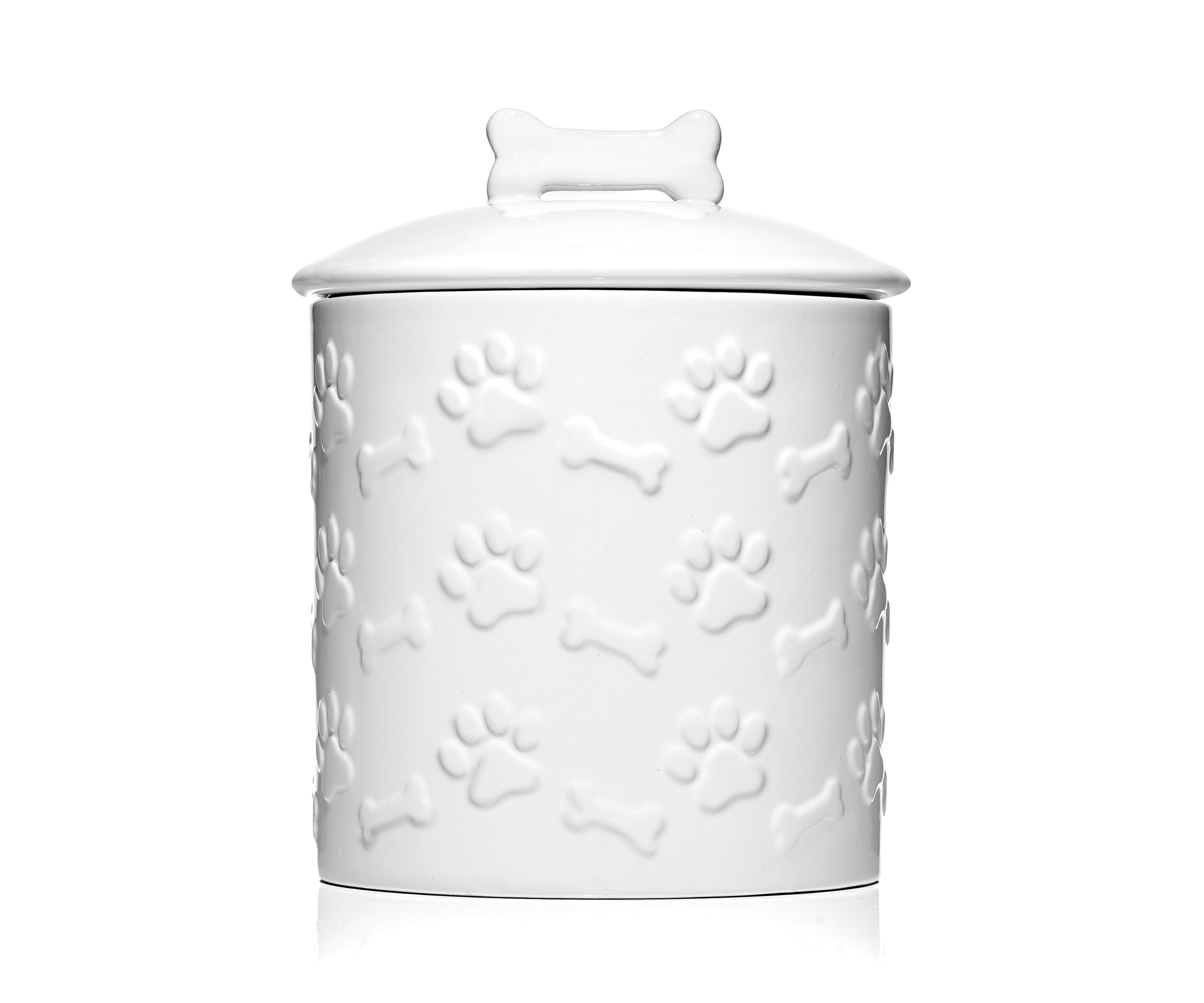 White Ceramic Treat Jar