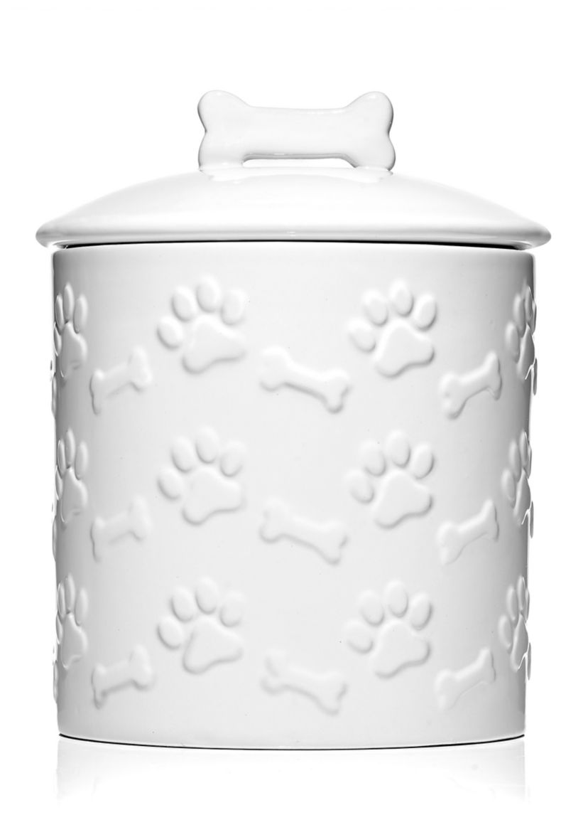 White Ceramic Treat Jar