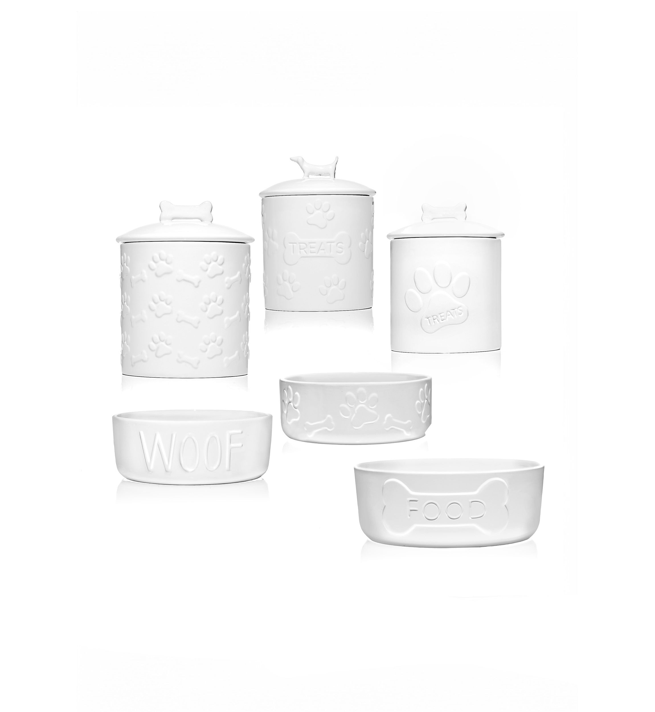 White Ceramic Treat Jar