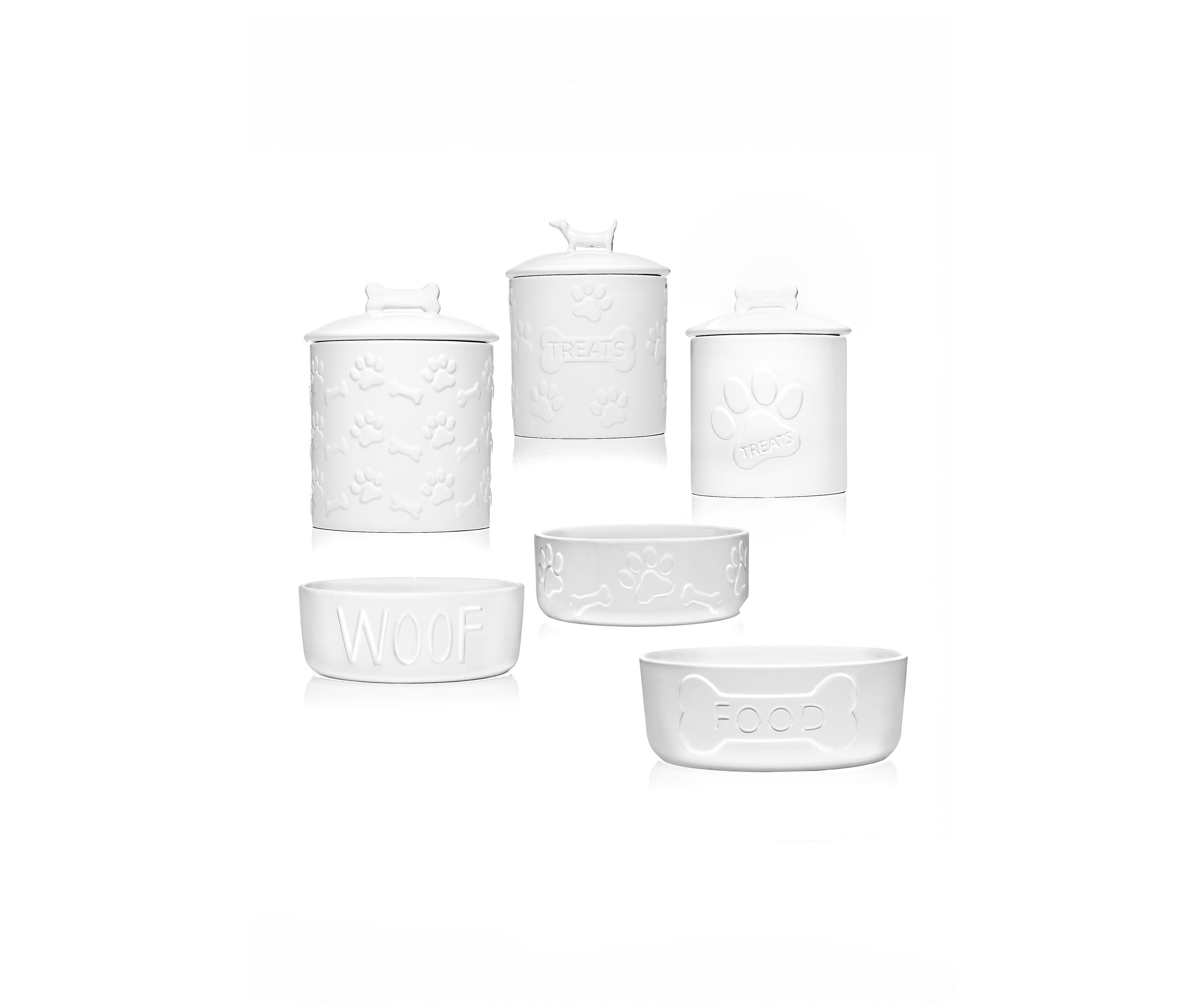 White Ceramic Treat Jar