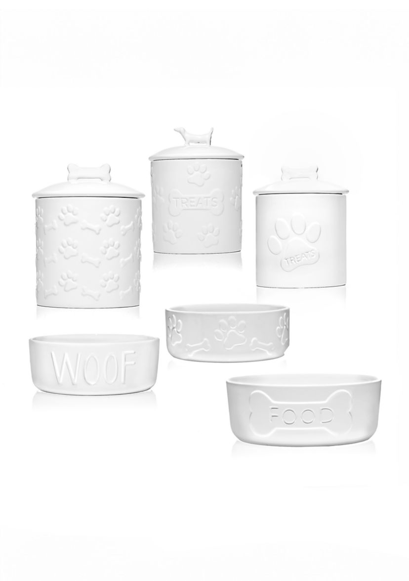 White Ceramic Treat Jar