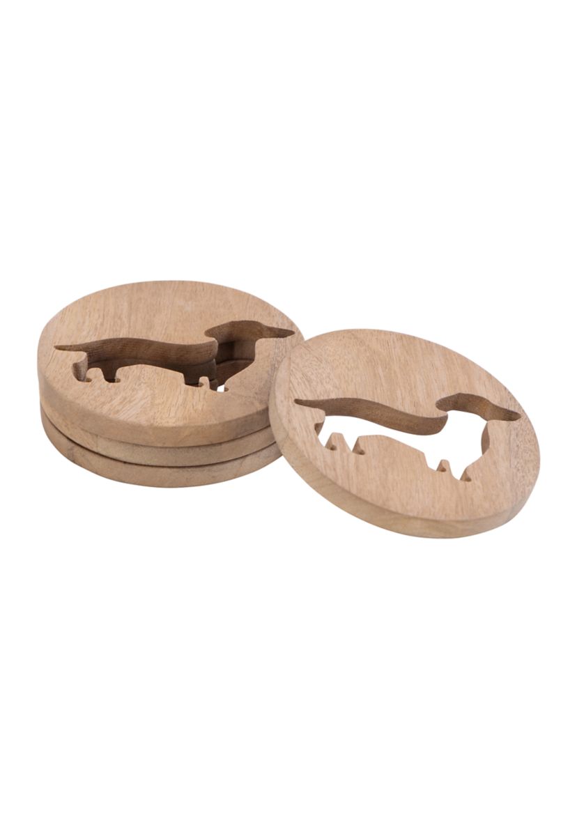 Dachshund Wooden Coasters - Set of 4