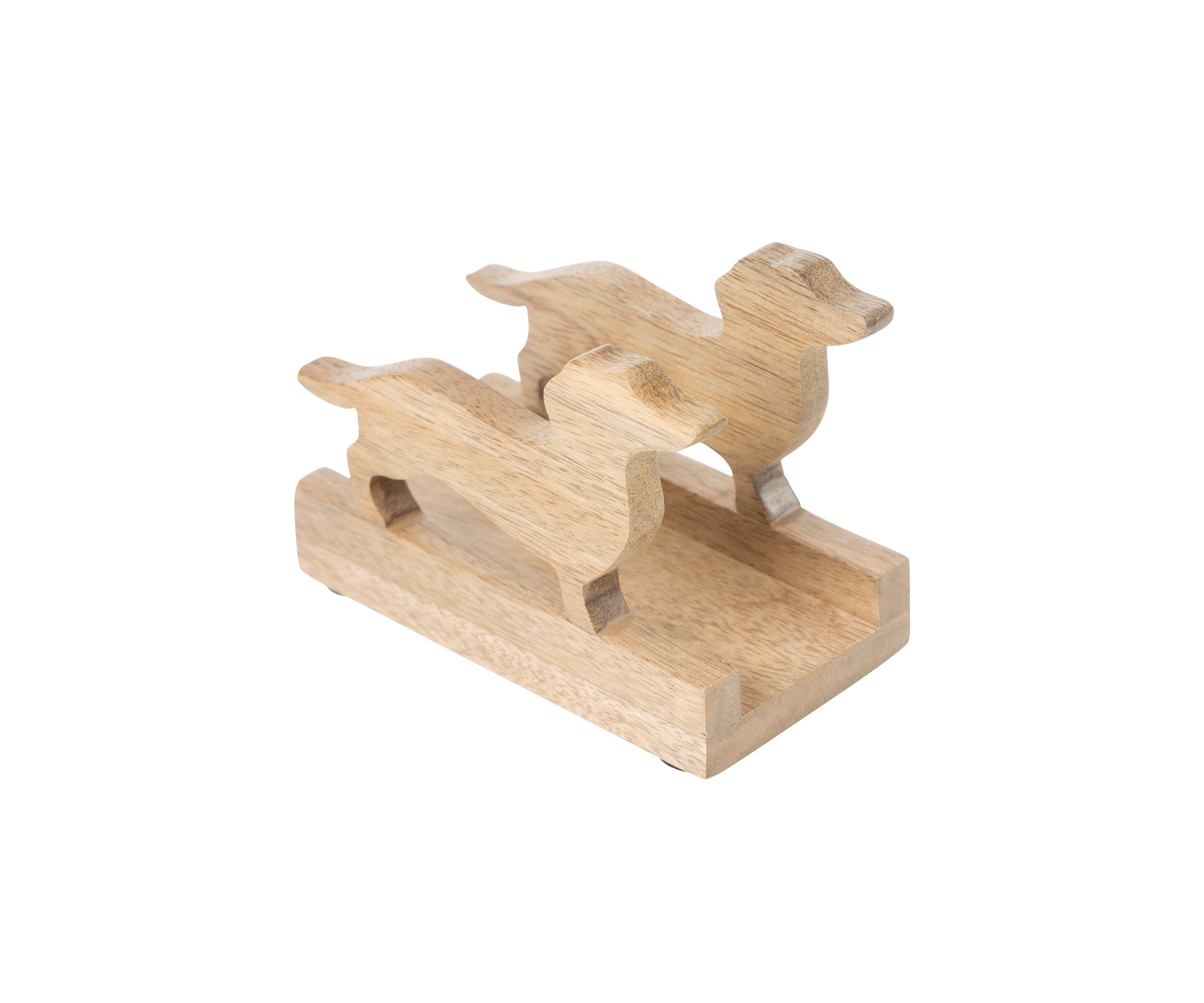 Mango Wood Dachshund Napkin Holder