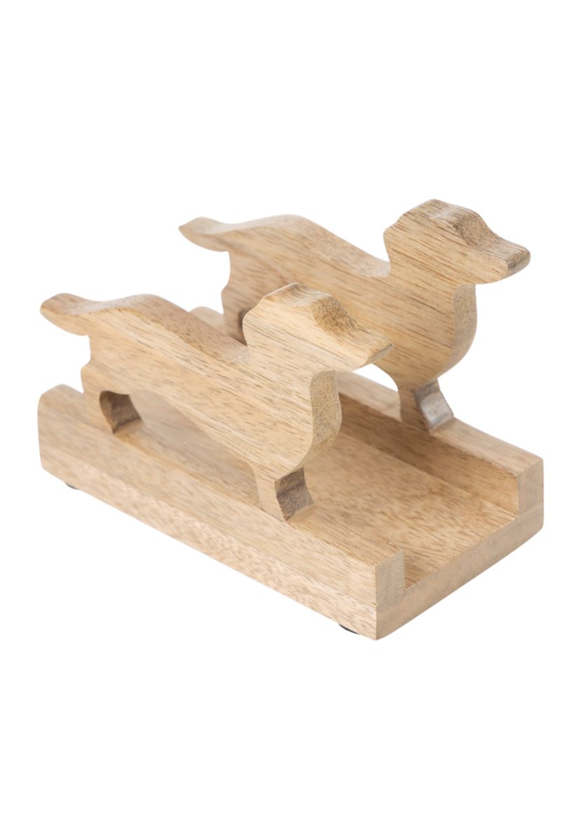 Mango Wood Dachshund Napkin Holder
