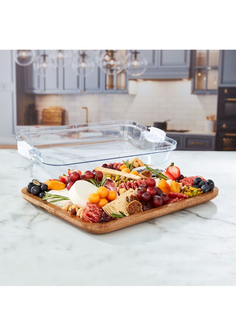 "Build-a-Board" Acacia Cutting and Charcuterie Board with Lid