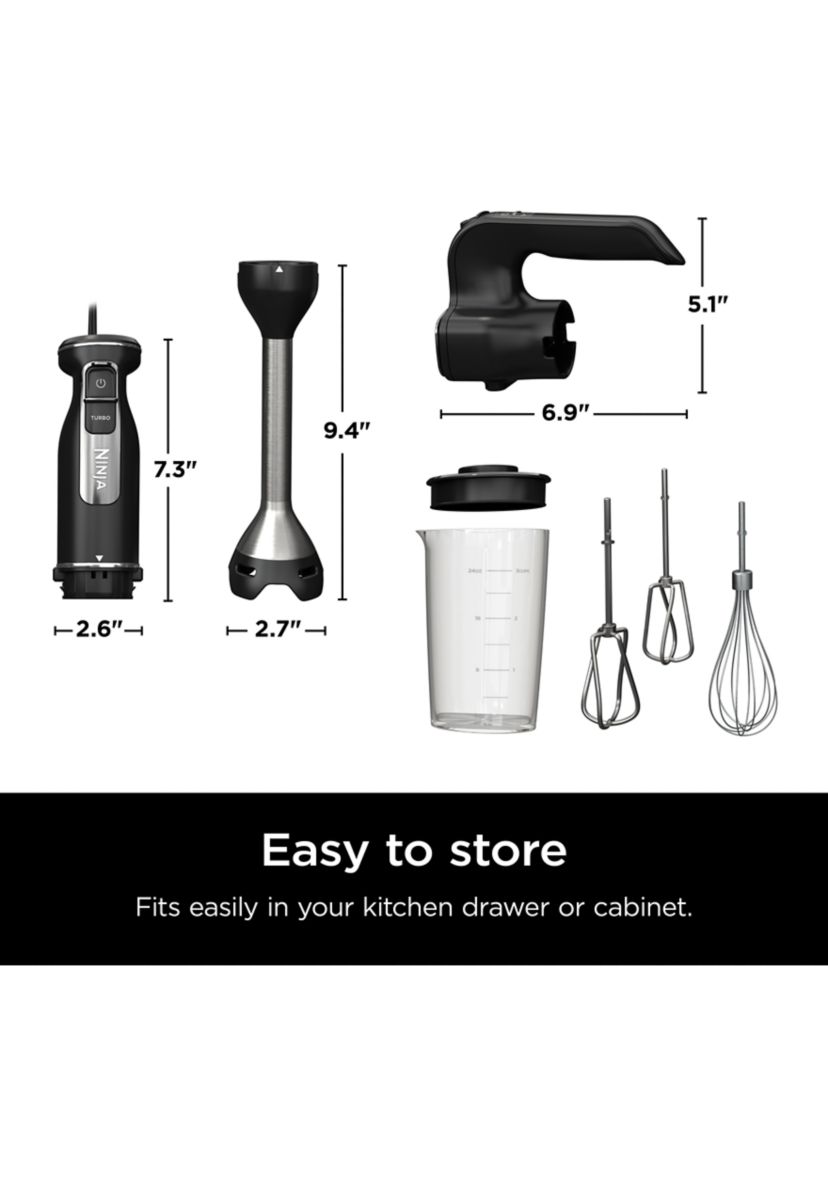 Foodi Power Mixer System Hand Blender and 5-Speed Hand Mixer Combo