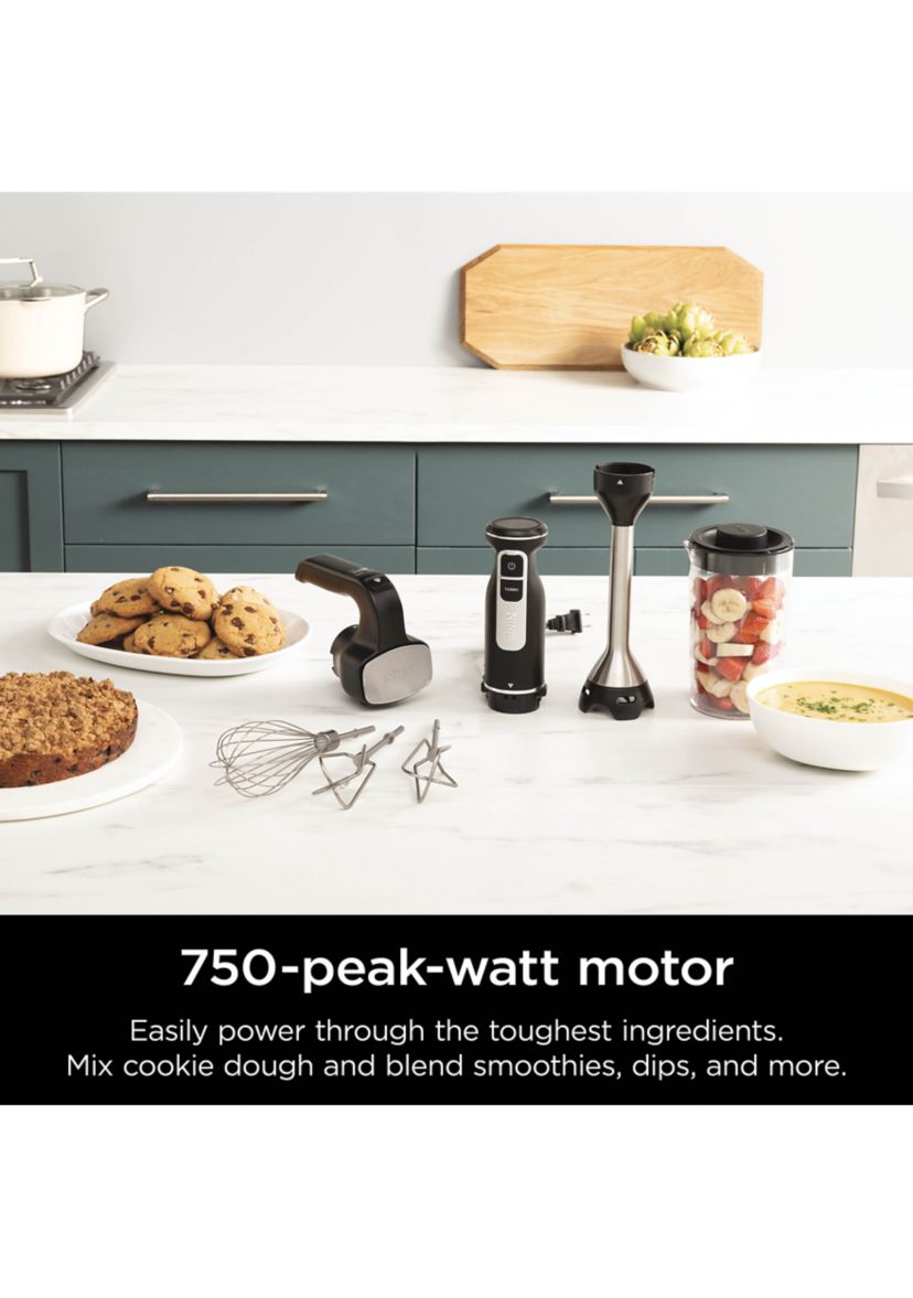 Foodi Power Mixer System Hand Blender and 5-Speed Hand Mixer Combo