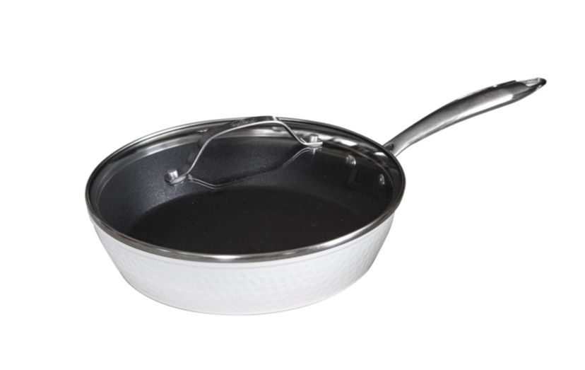 10-inch Hammered Fry Pan with Glass Lid