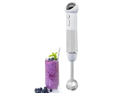 Ovente Cordless Hand Blender, 300W Rechargeable Stick Mixer with Speed Sensor & Stainless Steel Blades for Smoothies, Shakes, Baby Food
