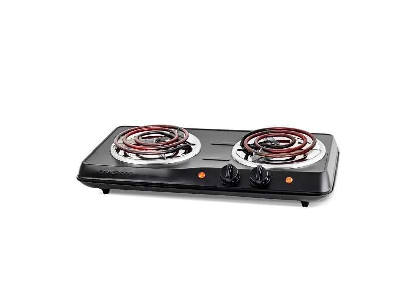 Electric Countertop Double Burner, 1700W Cooktop with 6" and 5.75" Stainless Steel Coil Hot Plates