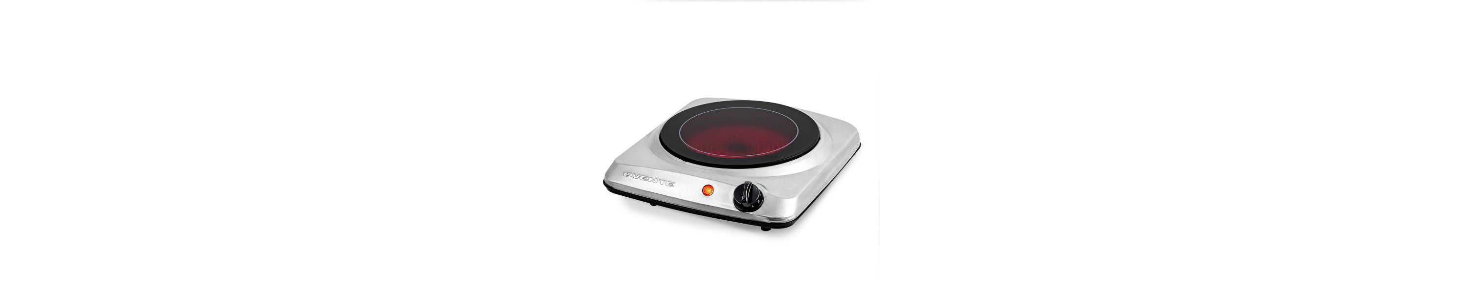 Countertop Infrared Single Burner, 1000W Electric Hot Plate with 7” Ceramic Glass Cooktop
