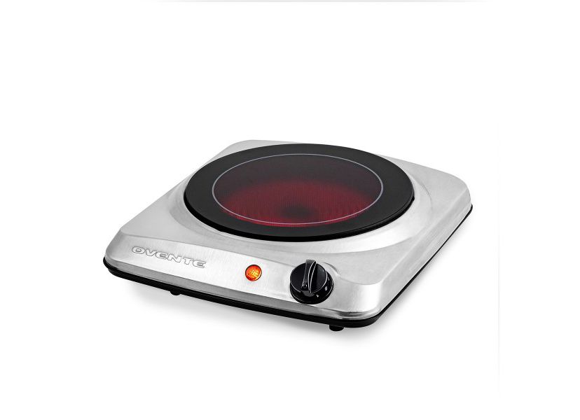 Countertop Infrared Single Burner, 1000W Electric Hot Plate with 7” Ceramic Glass Cooktop