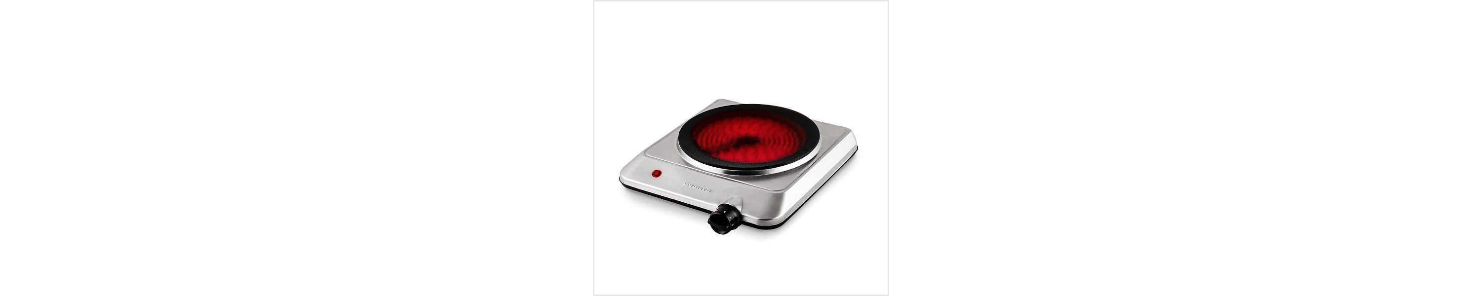 Countertop Infrared Single Burner, 1000W Electric Hot Plate w/ 7.5” Ceramic Glass Cooktop