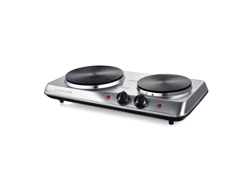 Electric Countertop Double Burner, 1700W Cooktop with 7.25" and 6.10" Cast Iron Hot Plates
