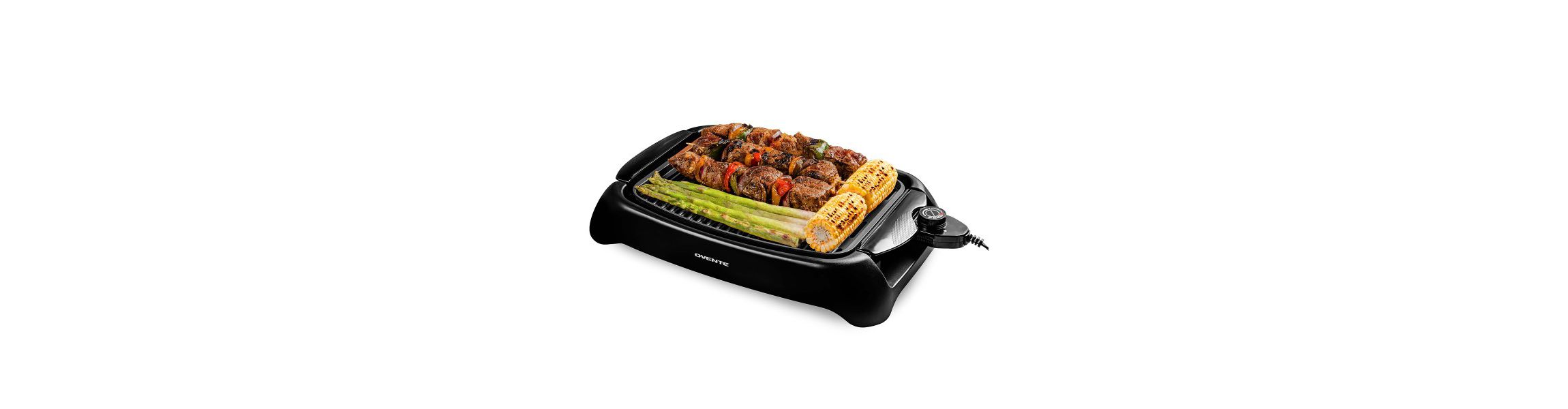 Electric Indoor Grill with 13x10 Inch Non-Stick Cooking Surface, 1000W