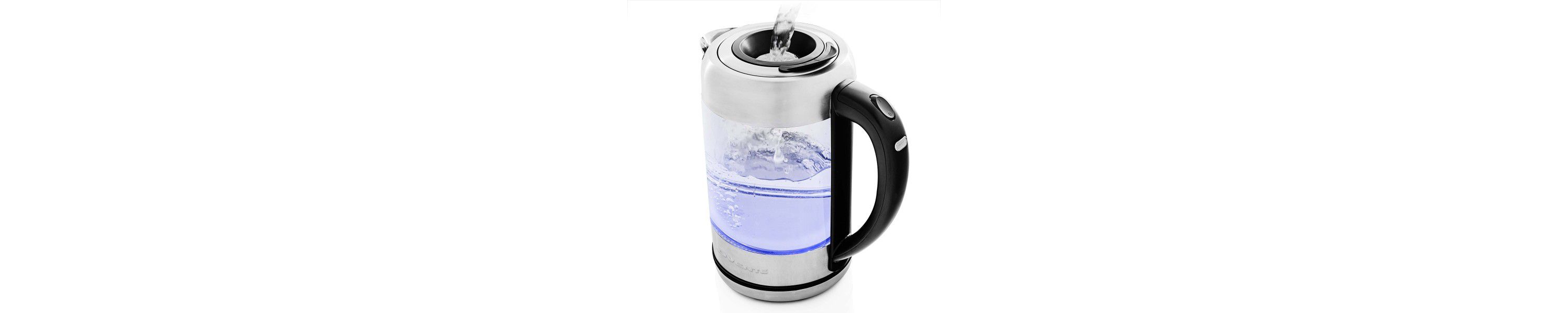 Glass Electric Kettle Hot Water Boiler 1.7 Liter ProntoFill Tech w/ Stainless Steel Filter - 1500W BPA Free