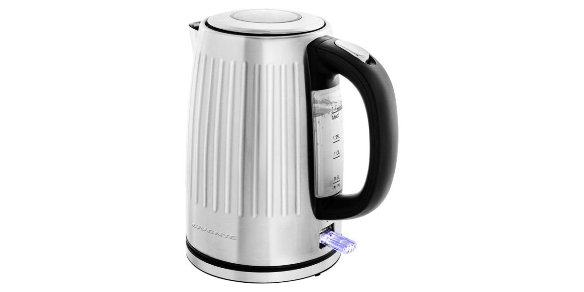 Stainless Steel Electric Kettle Hot Water Boiler 1.7 Liters - Powerful 1750W BPA Free
