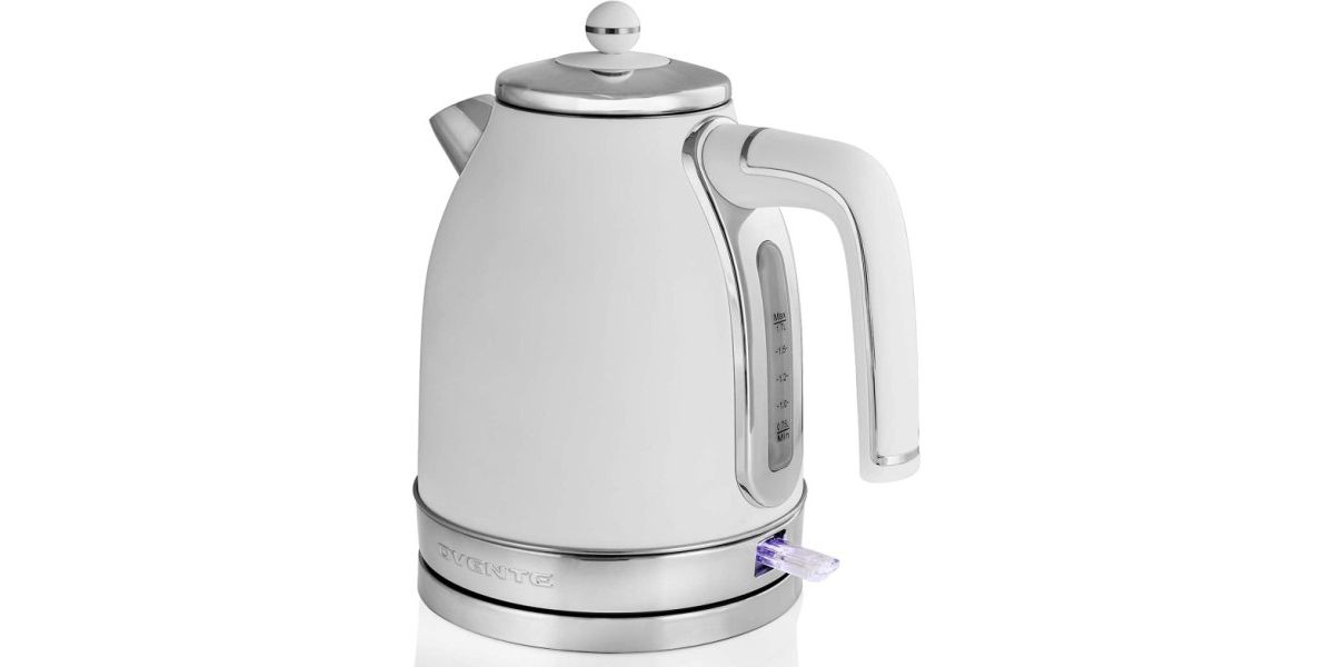 Electric Stainless Steel Hot Water Kettle 1.7 Liter Victoria Collection, 1500 Watt Power
