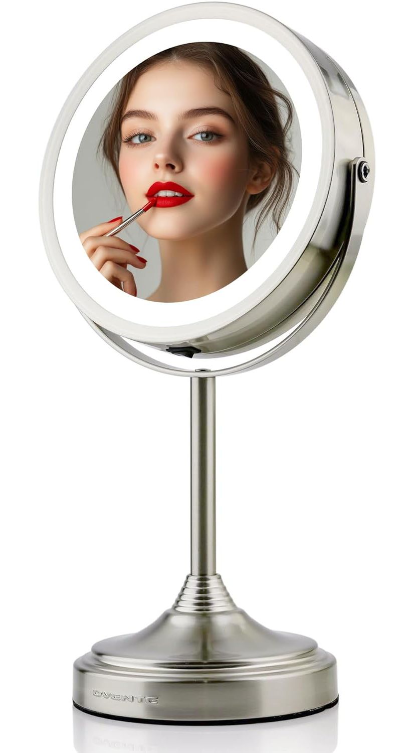 LED Lighted Tabletop Makeup Mirror