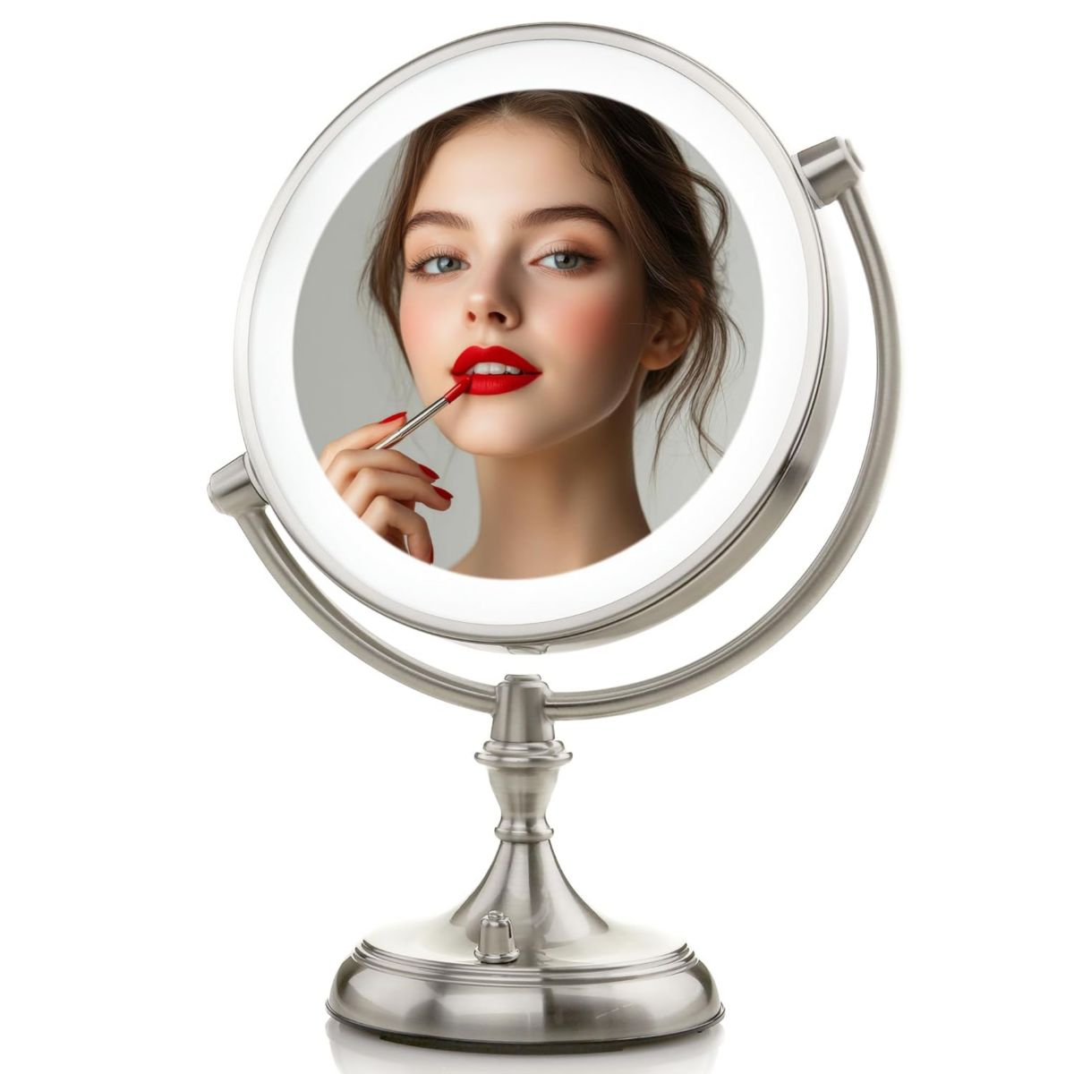 Tabletop Vanity Mirror with Dimmable Lights