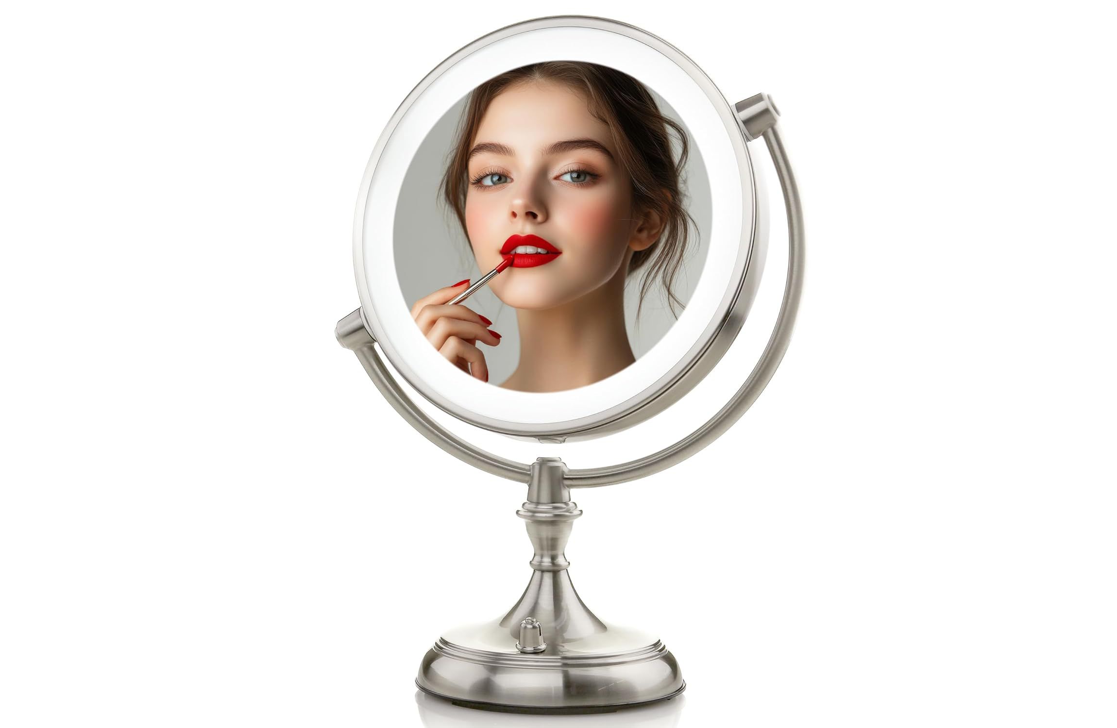 Tabletop Vanity Mirror with Dimmable Lights
