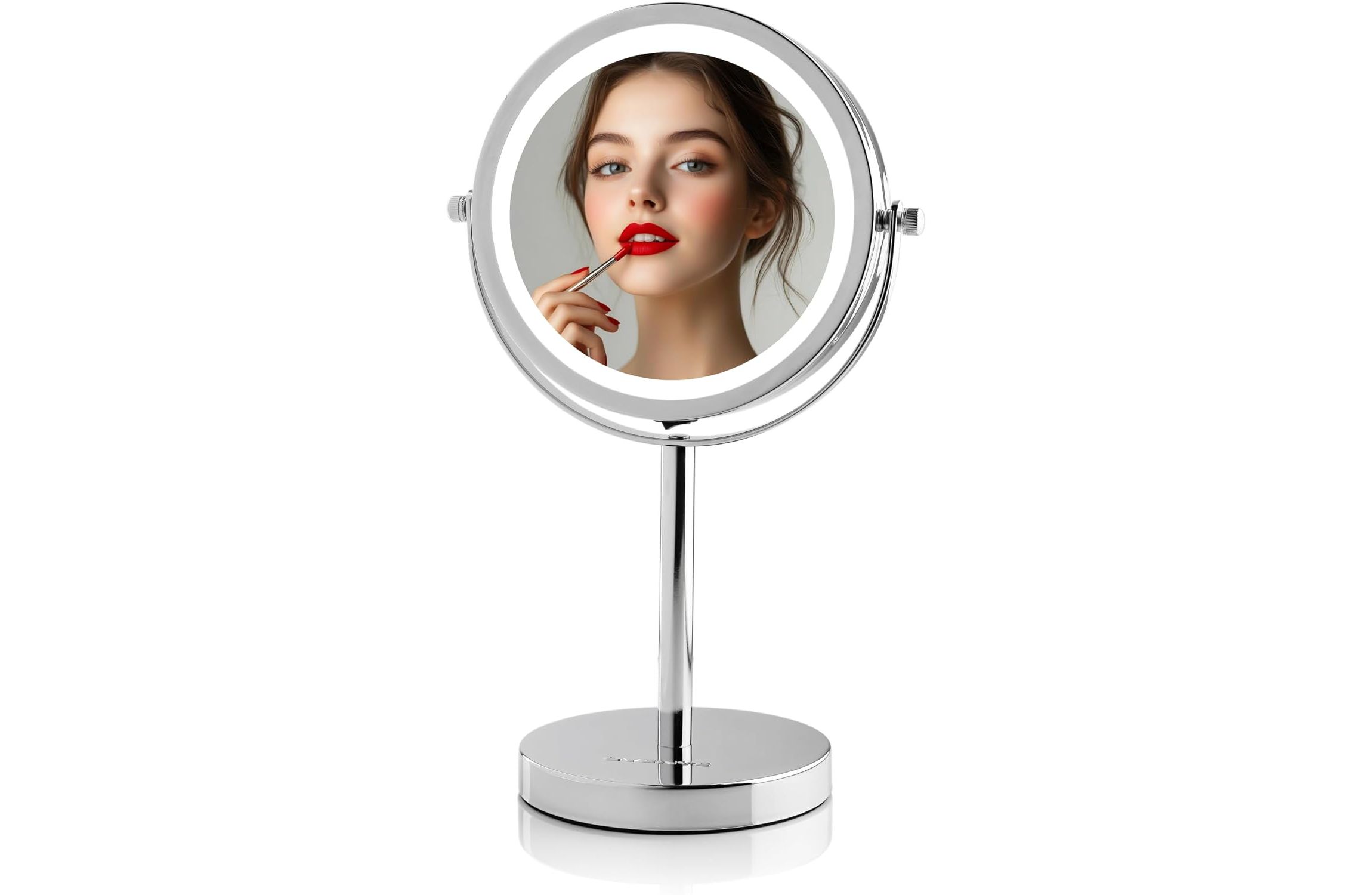 Tabletop Makeup Mirror 6 inch with Cool Tone LED Lights