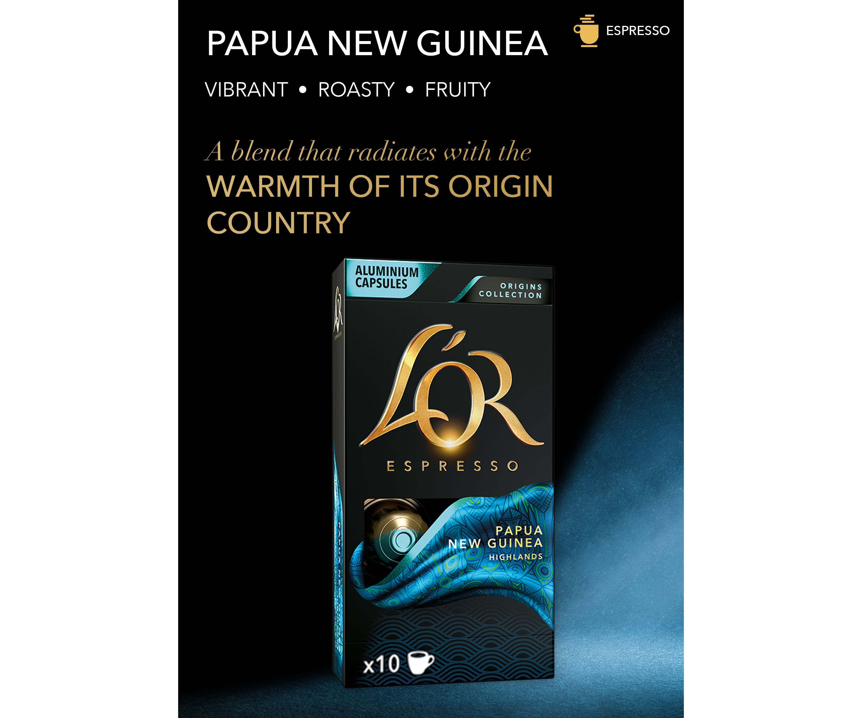 LOR BARISTA System Espresso Papua New Guinea Ground Coffee Capsules