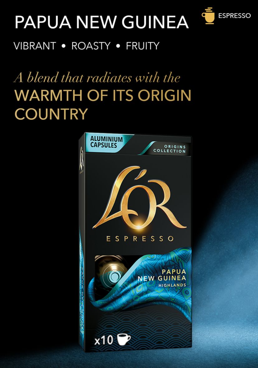 LOR BARISTA System Espresso Papua New Guinea Ground Coffee Capsules