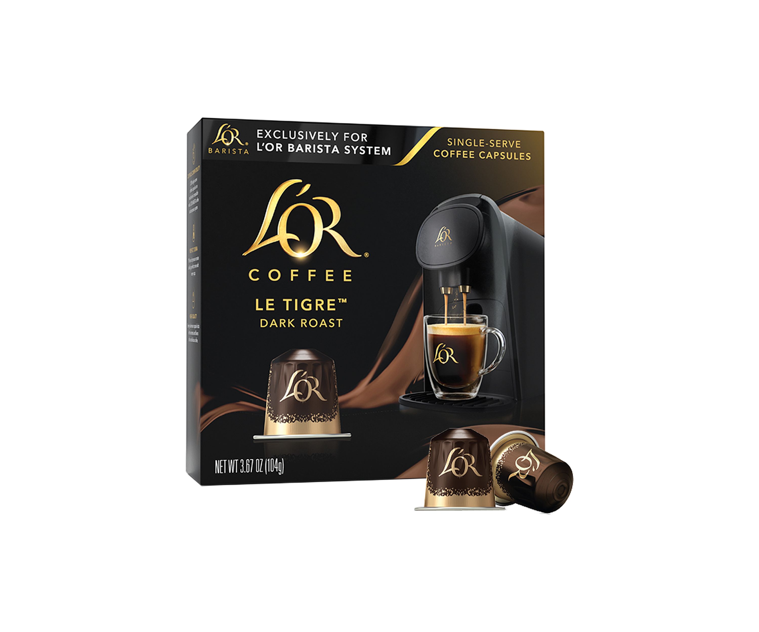 LOR BARISTA System Single Serve Le Tigre Dark Roast Coffee Capsules